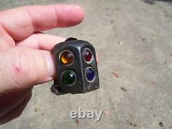 1920s Antique Dash light Gem jewel cover gems Vintage Chevy Ford Hot rat Rod gm