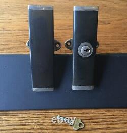 1920s TSHAPED HANDLES withKEY vtg antique exterior locking & non locking door