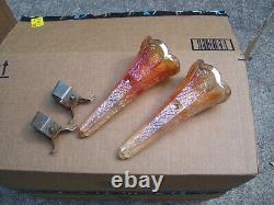 1930s Antique Auto Bud silk Flower Vases Vintage GM Ford Chevy Hot rat Rod bomb