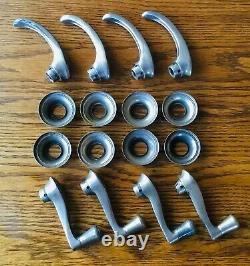 1930s Willys WINDOW CRANK DOOR HANDLE SET withESCUTCHEONS vtg interior