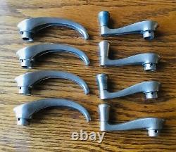 1930s Willys WINDOW CRANK DOOR HANDLE SET withESCUTCHEONS vtg interior