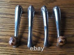1932 Ford WINDOW CRANKS & DOOR HANDLES vtg 1930s nickel interior