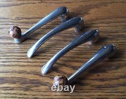 1932 Ford WINDOW CRANKS & DOOR HANDLES vtg 1930s nickel interior