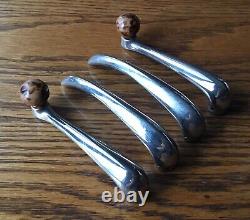 1932 Ford WINDOW CRANKS & DOOR HANDLES vtg 1930s nickel interior