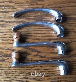 1932 Ford WINDOW CRANKS & DOOR HANDLES vtg 1930s nickel interior