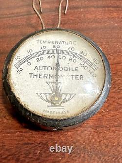 1940's Antique Automobile Visor Thermometer Vintage Chevy Ford Hot Rod