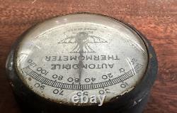 1940's Antique Automobile Visor Thermometer Vintage Chevy Ford Hot Rod