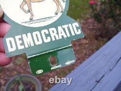 1940s Antique Democratic License plate Topper Vintage Chevy Ford rat Hot Rod gm