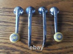 1940s Pontiac Oldsmobile Chevrolet WINDOW CRANKS & DOOR HANDLES vtg GM interior