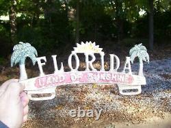 1950s Antique Auto Florida license Plate topper Vintage Chevy Ford Hot rat Rod
