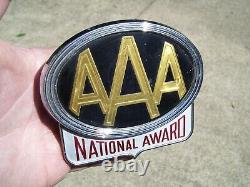 1950s Antique Automobile AAA Chrome Bumper License plate topper Vintage Ford MGB