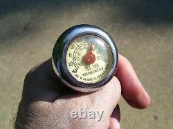 1950s Antique Automobile Tel-tru auto Thermometer Vintage Chevy Ford Jalopy VW