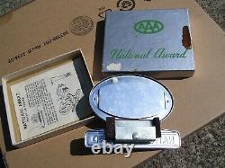 1950s Antique nos Automobile AAA Chrome Bumper License plate topper Vintage Ford