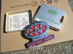 1950s Antique nos Automobile AAA Chrome Bumper License plate topper Vintage Ford