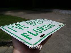 1960s Antique Automobile Florida License Plate Vintage Chevy Ford old Jalopy VW