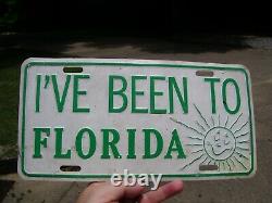 1960s Antique Automobile Florida License Plate Vintage Chevy Ford old Jalopy VW