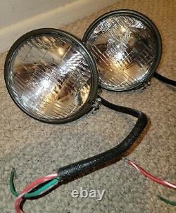 2 (1 Pair) Headlight head lamp complete assembly for Willys MB & Ford GPW Jeep