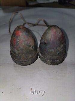 2 Corcoran Brown CB 6 Volt Blackout Marker Lights Willys MB Ford GPW Jeep A1437