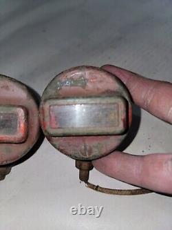 2 Corcoran Brown CB 6 Volt Blackout Marker Lights Willys MB Ford GPW Jeep A1437