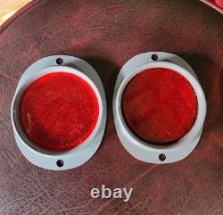 2 NOS Arrowlite 3 SAE-A217 Red Reflector Willys MB Ford GPW Jeep Bantam Trailer