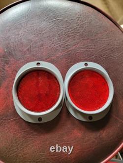 2 NOS Arrowlite 3 SAE-A217 Red Reflector Willys MB Ford GPW Jeep Bantam Trailer