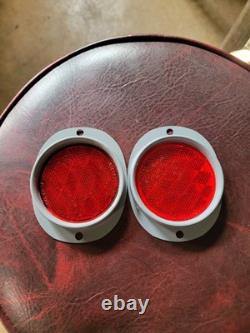 2 NOS Arrowlite 3 SAE-A217 Red Reflector Willys MB Ford GPW Jeep Bantam Trailer