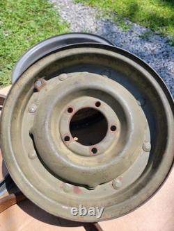 2 Split Combat Wheel Rims & Rings WWII Willys MB Ford GPW Jeep WO-A5549 GPW-1024