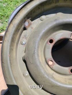 2 Split Combat Wheel Rims & Rings WWII Willys MB Ford GPW Jeep WO-A5549 GPW-1024