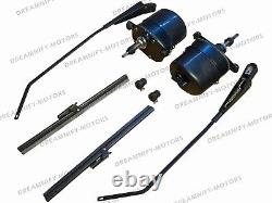 2 x Windshield Wiper Motor kit 12 volt For Willys jeep CJ2A CJ3A CJ3B CJ5