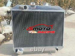 3ROW Alu Radiator+FAN For 41-52 Jeep Willys CJ2 CJ-2A CJ3 M38 Ford GPW 1941-1952