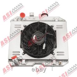 3Row Aluminum Radiator Shroud Fan Fit 1941-52 Jeep Willys MB/CJ-2A/M38 Ford GPW