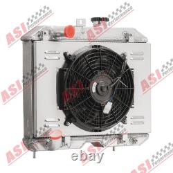 3Row Aluminum Radiator Shroud Fan Fit 1941-52 Jeep Willys MB/CJ-2A/M38 Ford GPW