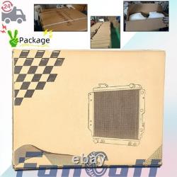 3-Core Aluminum Radiator For 1941-1952 50 Jeep Willys CJ2 CJ-2A CJ3 M38 Ford GPW