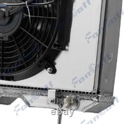 3 ROW Aluminum Radiator Shroud Fan Fit 41-52 Jeep Willys MB/CJ-2A/M38 Ford GPW