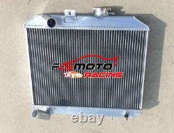 3 Row Aluminum Radiator+FAN For Jeep Willys MB/CJ-2A/M38/Ford GPW 1941-1952 MT