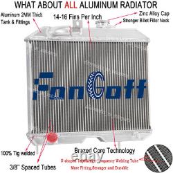 3 Row Aluminum Radiator Fit 1941-1952 51 Jeep Willys CJ2 CJ-2A CJ3 M38 Ford GPW