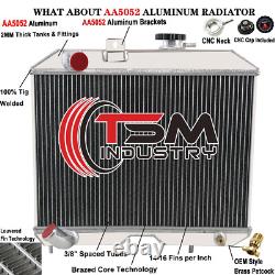 3 Row Aluminum Radiator Fits 1941-1952 48 Jeep Willys CJ2 CJ-2A CJ3 M38 Ford GPW