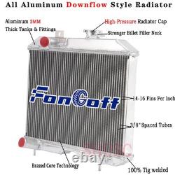 3 Row Aluminum Radiator For 1941-1952 Jeep Willys CJ2 CJ-2A CJ3 M38 Ford GPW