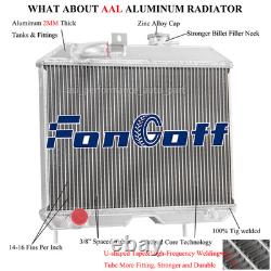 3 Row Aluminum Radiator For 1941-1952 Jeep Willys MB CJ-2A M38 Ford GPW