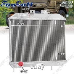 3-Row Aluminum Radiator For 1941-1952 Jeep Willys MB CJ-2A M38 Ford GPW New