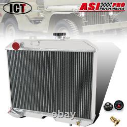 3-Row CC5241 Radiator For 1941-1952 48 Ford GPWith Jeep Willys MB CJ-2A M38 L4 L6