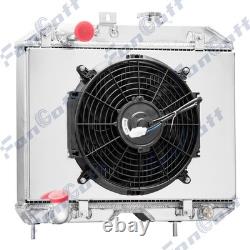 3 Row Radiator Shroud Fan For 1941-1952 Jeep Willys CJ2 CJ-2A CJ3 M38 Ford GPW