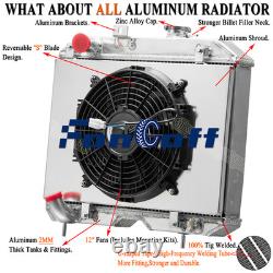 3 Rows Radiator Shroud Fan For 1941-1952 Jeep Willys MB/CJ-2A/M38/Ford GPW 2.2L