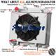 3 Rows Radiator Shroud Fan For 1941-1952 Jeep Willys Mb/cj-2a/m38/ford Gpw 2.2l