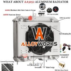 3 Rows Radiator Shroud Fan Relay For 1941-1952 Jeep Willys MB/CJ-2A/M38/Ford GPW 3 Rows Radiator Shroud Fan Relay For 1941-1952 Jeep Willys MB/CJ-2A/M38/Ford GPW