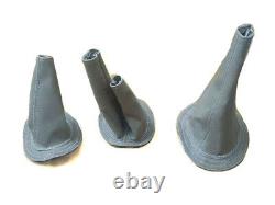 3 X leatherette Shift Cover Boot Set Kit Gray Fit For Willys Jeep MB GPW Ford