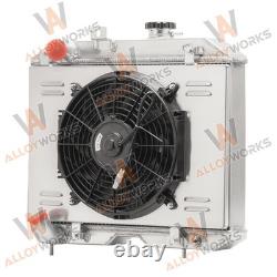 4Row Radiator Shroud Fan Fit 1941-1952 42 Jeep Willys MB 2A M38 Ford GPW Engine