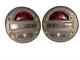 4'' Cat Eye Rear Tail Light Set (3 Glass) For Willys Mb Ford Gpw Jeep