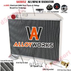 4 Row Aluminum Radiator Fits 1941-1952 Jeep Willys CJ2 CJ-2A CJ3 M38 Ford GPW