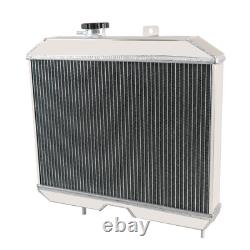 4 Row Aluminum Radiator For 1941-1952 43 Jeep Willys CJ2 CJ-2A CJ3 M38 Ford GPW
